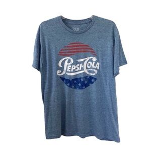 Tee Luv Men’s Pepsi T-Shirt Vintage Logo Size Large